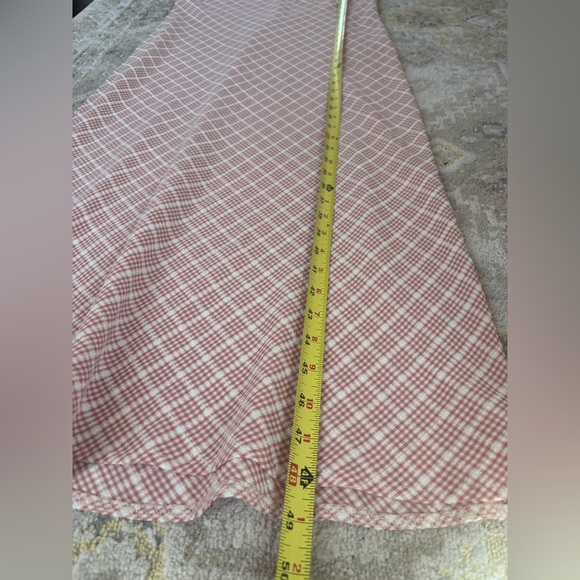 Flounce London Midi Cami Dress in Pink and White Check - Picture 10 of 11